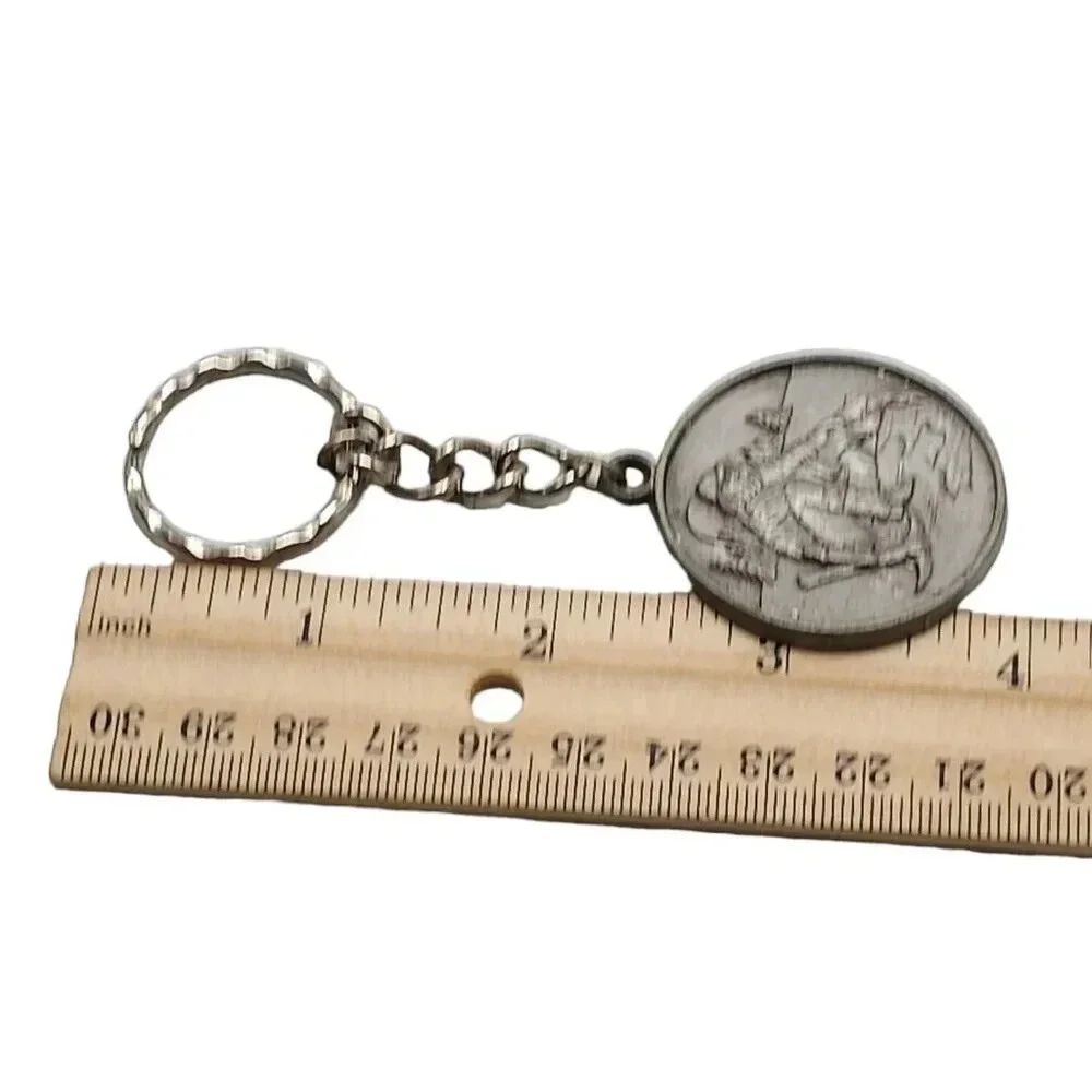 Rawcliffe Pewter I Love Alaska 1985 Key Chain Vintage